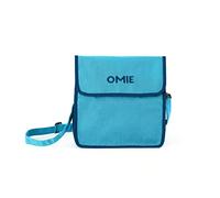 Omie Bolsa de almuerzo - lavable, plegable, duradera, resistente al agua con bolsillo interior y soporte externo para botellas.