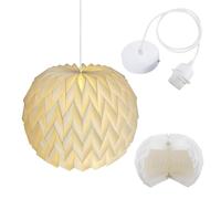 OMIGA Lampara Papel Techo con E27 Cable Lampara Techo Pantalla Lampara Techo para Apartamentos Cafeterías Estudios O Actividades Creativas y Artesanales Estilo Minimalista Nórdico (Esférico)