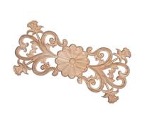 omiinitio Accesorios de muebles hechos a mano con estilo arquitectónico elaborados en madera de caucho con diseño floral para mejorar los muebles de lujo sala de estar y dormitorio