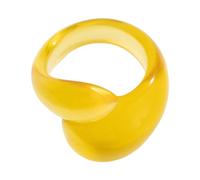 omiinitio Anillos geométricos irregulares coloridos de doble gotita cómodos de llevar anillos para las mujeres accesorios de joyería de moda para fecha y noche, como se describe