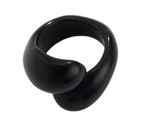 omiinitio Anillos geométricos irregulares coloridos de doble gotita cómodos de llevar anillos para las mujeres accesorios de joyería de moda para fecha y noche, como se describe