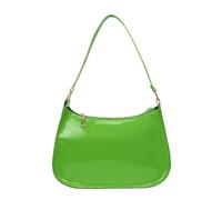 omiinitio Bolso De Hombro Contemporáneo Con Cremallera. Elegante Bolso De Hombro De Anexo De Cuero PU Para Mujeres. Cuero PU, verde