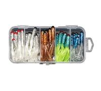 omiinitio Cola flexible Cebo Artificial Movimiento de natación natural para múltiples tipos de todas las condiciones del agua Set de señuelos de pesca portátil bolsa de almacenamiento