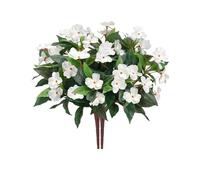 omiinitio Conjunto De 2 Impatiens Artificiales Flores Colores No destiñen Arreglo Floral Para Niños Mascotas Oficina Boda Lugares Decoración Realista Balsamina Decoración De Seda