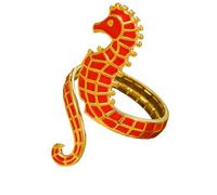 omiinitio Diseños únicos de gotas de aceite de caballito de mar anillos joyas para los amantes de la moda y los amantes del arte que buscan estilos individuales como accesorio diario, como se describe