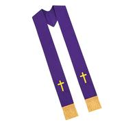 omiinitio Estola Elegante Con Bordado Cruzado Flecos Para El Uso De La Divinidad Espiritual Eventos Ceremoniales Reuniones Bufandas Bufandas Estola Iglesia, b, Talla única