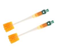 omiinitio Pack de 2 cepillos para botellas con largo 5 en 1, apto para lavavajillas, para recipientes, vasos y mezcladores, herramienta de limpieza profunda