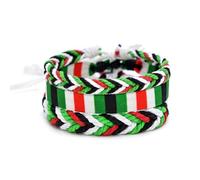 omiinitio Pulsera de cordón palestina hecha a mano, pulsera tejida ajustable, joyería cultural, mano única