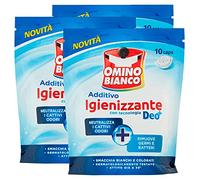 Omino Bianco - Aditivo desinfectante hidrocaps, cápsulas hidrosolubles para la colada, tecnología Deo+, contra bacterias y malos olores, 3 paquetes x 10 cápsulas