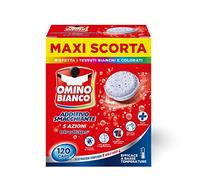 Omino Bianco - Aditivo Lavadora Total 5 Acciones en 1 hidrocaps, Cápsulas hidrosolubles para lavandería, Quitamanchas e higienizantes, 10 Caps x 12 Paquetes
