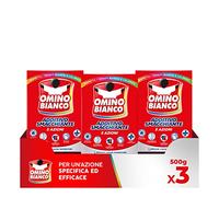 Omino Bianco - Aditivo lavadora total en polvo 5 acciones en 1 para lavar ropa, acción quitamanchas e higienizante, 500 g x 3