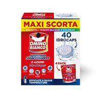 Omino Bianco - Aditivo para lavadora total 5 acciones en 1: hidrocaps, cápsulas hidrosolubles para la colada, quitamanchas e higienizante, 10 cápsulas x 4