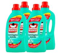 Omino Bianco - Blanqueador delicado, tecnología antiolor, acción desinfectante y quitamanchas, esencia de musgo blanco, 1500 ml x 4 unidades