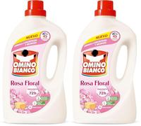 Omino Bianco Detergente Líquido Rosa Floral 45 Dosis, 1800ml (Paquete de 2)