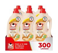 Omino Bianco - Detergente para lavadora líquido, 300 lavados, respeta colores y tejidos, aroma fresco con esencia de corazón de Marsella, 2000 ml x 6 paquetes