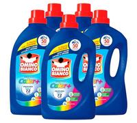 Omino Bianco - Detergente para lavadora líquido Color+ específico para prendas de colores, tecnología ahorra los colores y captura el grisor 50 lavados 2L - 5 botellas
