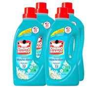 Omino Bianco Detergente para lavadora líquido fresco, perfume con esencia de almizcle blanco, 35 lavados, 4 botellas de 1400 ml