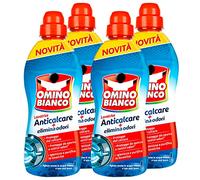Omino Bianco, Lavadora de gel antical - Protección contra la cal y la suciedad - Olores, acción higienizante, 4 botellas x 750 ml