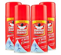 Omino Bianco - Producto específico para eliminar manchas intensas, quitamanchas en spray seco Expess, acción inmediata sin halos, 4 botes de 125 ml.