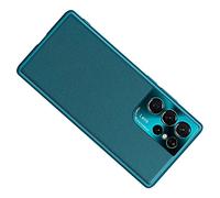 OMIREL Cuero TPU Carcasa Compatible con Samsung Galaxy S23/S23 Plus/S23 Ultra Ultra Delgado de Piel Genuina Cuero Cover Anti Rasguños Anti Arañazos,Verde,For Samsung S23Ultra