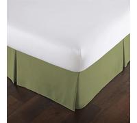 OMIREL Faldon para Cama Cama Falda Sabana Bajera Colcha con Volantes Cama 150/180X200/220 Valance Sheet Sheet Single/Double Plisado Hoja del Lecho de Polvo Base Valance,Verde,90 * 190+35cm