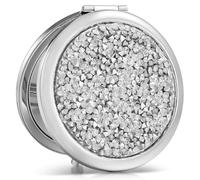 OMIRO Espejo de Bolsillo con Aumento 1X/10X, Espejo de Mano Pequeño (Plata)