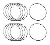 OMJMYY 10 Piezas Anillo de Encuadernación de Metal Anillas Encuadernar 80mm Anilla de Metal Carpeta de Hojas Sueltas Bisagra para Llaveros Álbum de Recortes Carpeta Cuaderno Cortinas