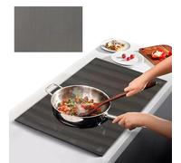 OMJMYY 52x78cm Alfombrilla Protectora para Placa Inducción Reutilizables Protector Placa Induccion (magnética) Anti-Rasguños Antideslizantes Resistente al Calor para Placa de Inducción,Grigio Negro