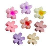 OMJMYY 8 pinzas para el pelo con flores, clip para el pelo de grosor medio, pinza para el pelo, flor de plástico antideslizante, pinza para el pelo con flores, puede ser un regalo para mujeres y niñas