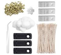 OMJMYY Juego de Accesorios para Encendedor de Gasolina Compatible con Clipper y Zippo traer 100 Piedras para Mechero 50 Mechas,7 Algodón,3 Junta,3 Fieltro,1 Pinzas,1 Destornillador