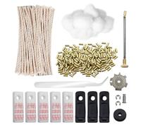 OMJMYY Kit de Reparación Universal de Repuesto para Encendedor de Gasolina, Juego de Reparación para Mechero de Gasolina, Incluye Piedras de Fuego, Algodón Hidrófilo, Mecha, Junta, Fieltro