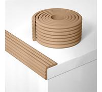 Ommda Protectores Para Esquinas y Bordes Protectores Esquinas Bebes Espuma Protector Bordes Muebles Goma para Bebe Protecciones Borde 6m y 10 Protector de Esquinas Forma de W marrón