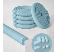 Ommda Protectores Para Esquinas y Bordes Protectores Esquinas Bebes Espuma Protector Bordes Muebles Goma para Bebe Protecciones Borde 4m y 6 Protector de Esquinas Forma de L azul claro