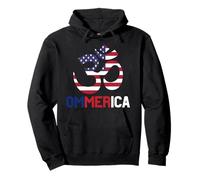 Ommerica OM Yoga Bandera Americana 4 de Julio Yogi Yogini Sudadera con Capucha
