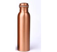 Omnegon Botella de agua de cobre puro - 34 onzas o 1 litro, paquete de una botella ayurvédica lisa hecha de material 100% cobre, buena para la salud y la fuerza