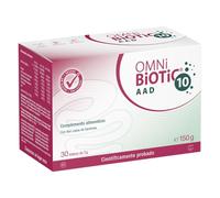OMNi BiOTiC 10 AAD | 30 sobres (150 g) | Probiótico | 10 cepas bacterianas | 10 mil millones de bacterias por dosis diaria | Polvo | Con inulina | Vegano | Sin gluten | Sin lactosa | Para uso diario