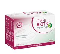 OMNi BiOTiC metabolic | 30 sobres (90 g) | 7 cepas bacterianas | 3 mil millones de bacterias por dosis diaria | Polvo | Sin gluten | Sin lactosa | Para uso diario