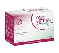 OMNi BiOTiC METAtox | 30 sobres | 9 cepas bacterianas | 15 mil millones de bacterias por dosis diaria | Polvo | Vegano | Para uso diario | Con bacterias para la flora intestinal