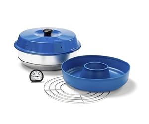 Omnia Kit Marine Classic 2L con tapa azul, molde de silicona, rejilla para horno y termómetro