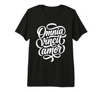 Omnia Vincit Amor Cita de Amor de Escritura Latina Camiseta Premium