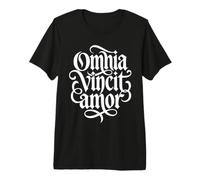 Omnia Vincit Amor Love Prevalecerá Guión gótico Camiseta Premium