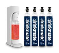 OmniFizz - Máquina para hacer agua con gas y refrescos, carbonata cualquier bebida, paquete de cuatro cilindros