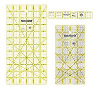 Omnigrid Rectangle Quilting Ruler Value Pack Regla de Acolchado, Acrílico, 1"x6", 4"x8" and 6"x12"
