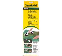 Omnigrid Ruler Grip Double Suction Cup Regla de Doble Ventosa, Color Blanco, 3.6x3.9x13.3 Inches