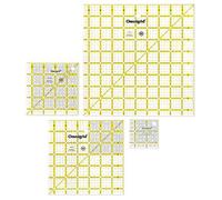 Omnigrid Square Quilting Ruler Value Pack (2-1/2", 4-1/2", 6-1/2", 9-1/2") Regla Set 2 (Paquete de 4), Acrílico, 2.5”, 4.5”, 6.5” and 9.5”, 4