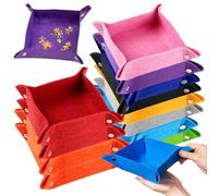 Omnikryp 12 Piezas Rompecabezas Clasificadores, Cuencos Fieltro Apilable, con Botones de Presión, Portátil Bandeja Accesorios Bandejas, para hasta 500-2500 Rompecabezas
