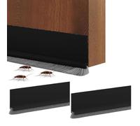 Omnikryp 3 Piezas 100cm Junta de Cepillo para Puerta, Burlete Puerta | Cepillo Puerta Entrada, Burlete Bajo Puerta, Autoadhesivo para Burlete, Sella contra Polvo, Viento, Ruido, Insectos y Agua