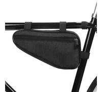 Omnikryp Bolsa Triangular de Bicicleta, 1,5 L Cuadro Bicicleta Bolsa con Velcro para Guardar Teléfonos Móviles, Llaves, Snacks, Herramientas, Chubasqueros, para MTB BMX, Negro