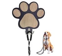 Omnikryp Ganchos Pared, Colgador Llaves Pared de Madera, Perro Ganchos con Huellas de Patas de Perro, Se Puede Pegar o Atornillar, Adecuado para Pasillos, Salas de Estar, Baños y Cocinas (Negro)