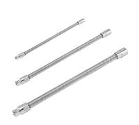Omninmo 3 unids llave de manga de extensión de varilla llaves de cabeza de impulsión doblable 1/4 3/8 1/2 unidad de enchufe flexible adaptador de barra de extensión de eje de metal cabeza de